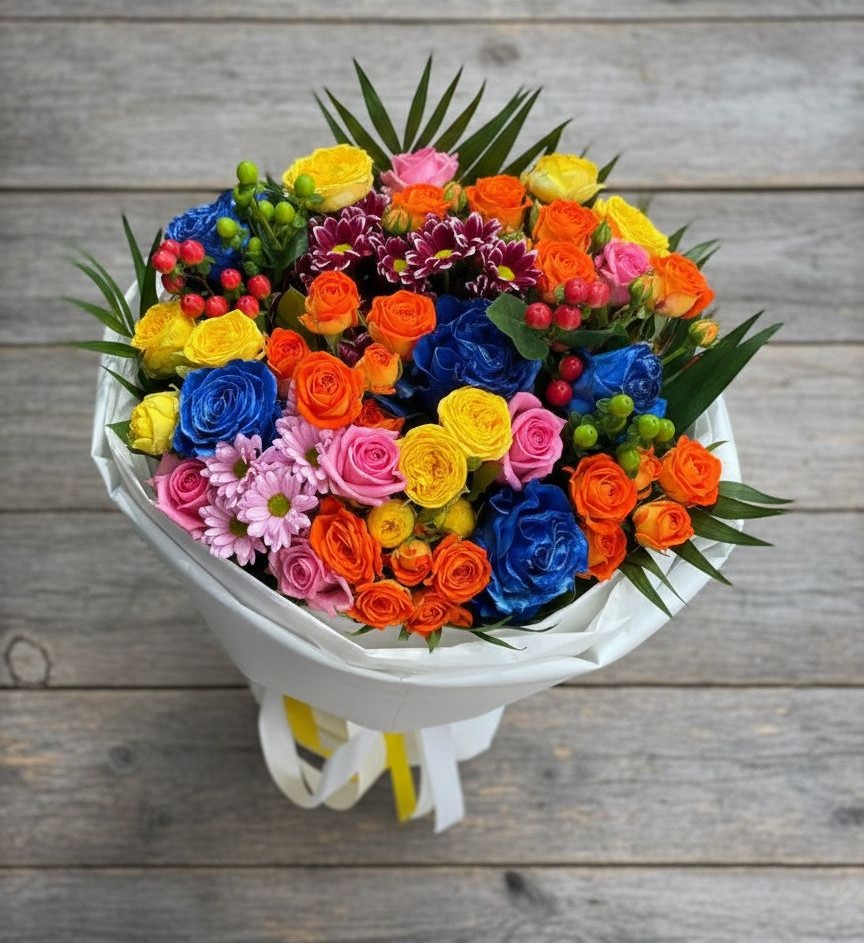 Букет цветов из: Розы и Хризантемы в Усть-Цильме