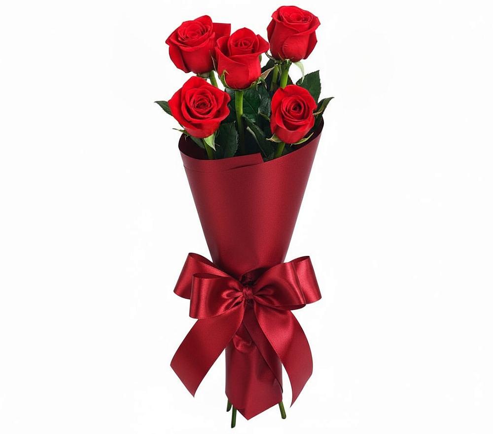 Букет 5 Красных роз Эдлесс Лав в Усть-Цильме