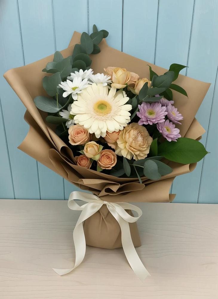 Букет цветов из: Герберы и Хризантемы в Усть-Цильме