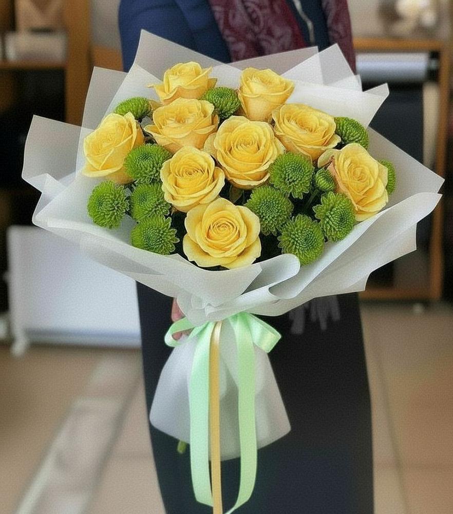 Букет цветов из: Хризантемы и Розы в Усть-Цильме