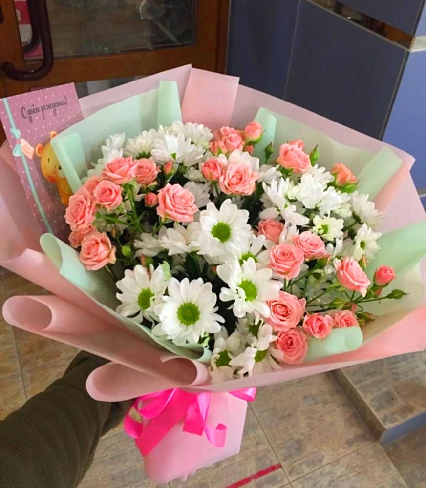 Букет цветов из: Розы и Хризантемы в Усть-Цильме