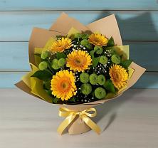 Букет цветов из:  Герберы и Хризантемы в Усть-Цильме