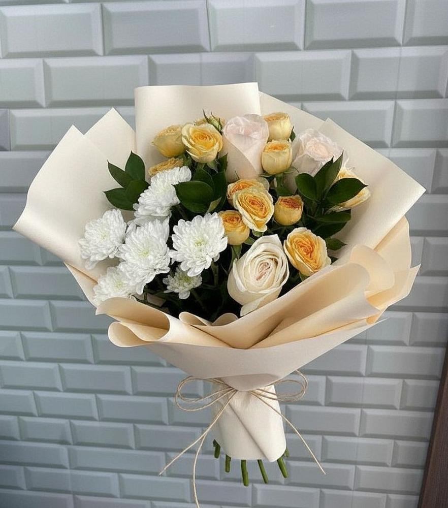 Букет цветов из: Розы и Хризантемы в Усть-Цильме