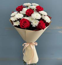 Букет цветов из:  Розы и Хризантемы #REPLACE_PRED# Усть-Цильме