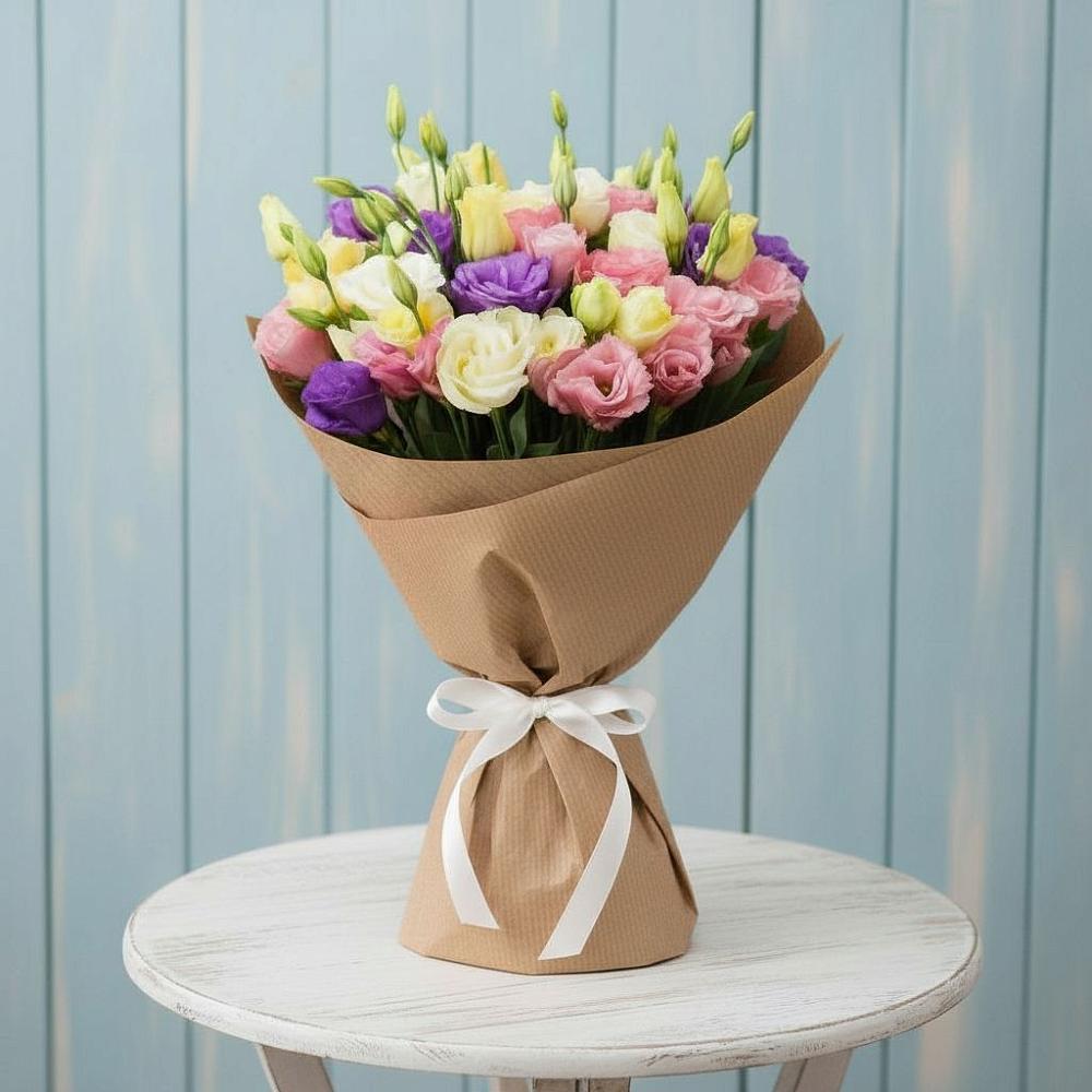 Букет цветов из: Лизиантусы в Усть-Цильме