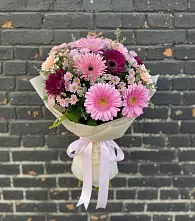 Букет цветов из:  Герберы и Хризантемы в Усть-Цильме