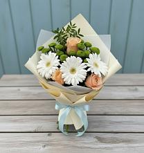 Букет цветов из:  Герберы, Розы и Хризантемы #REPLACE_PRED# Усть-Цильме