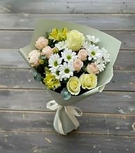Букет цветов из:  Альстромерии, Розы и Хризантемы в Усть-Цильме