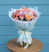 Букет цветов из:  Хризантемы и Розы в Усть-Цильме