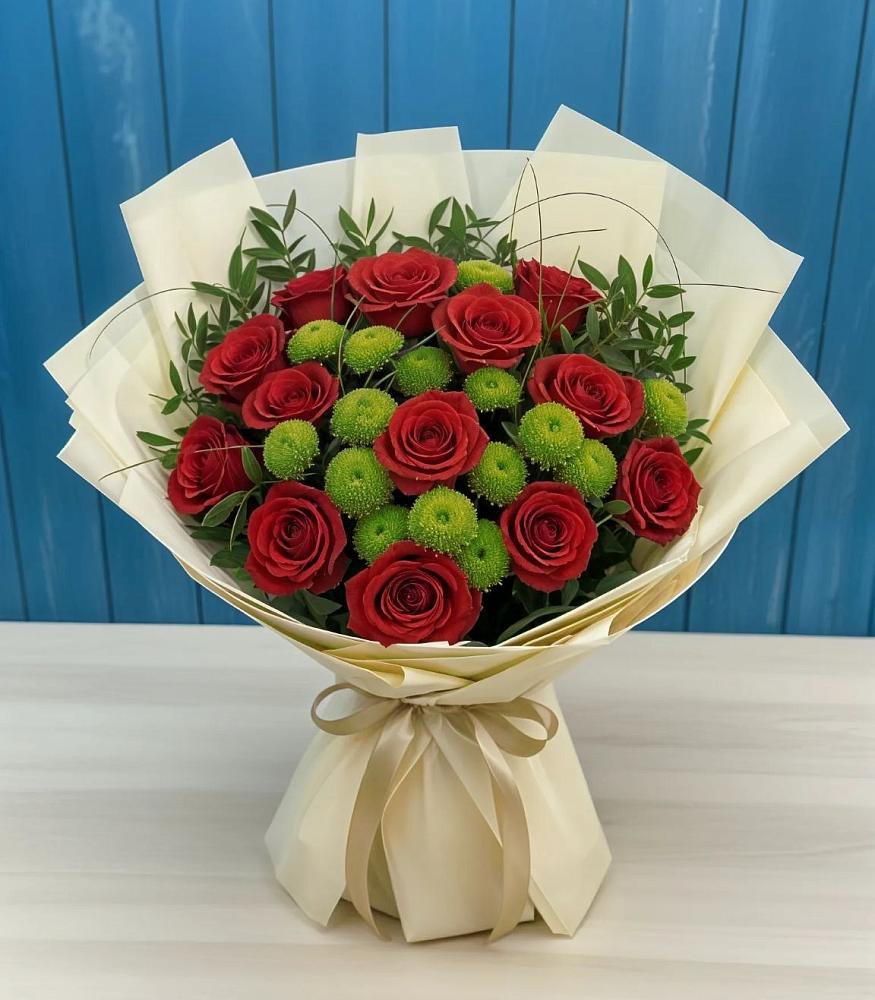 Букет цветов из: Розы и Хризантемы в Усть-Цильме