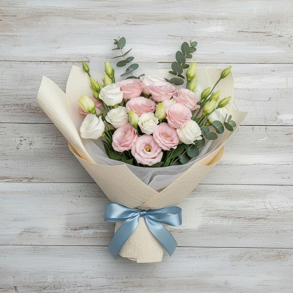 Букет цветов из: Лизиантусы в Усть-Цильме